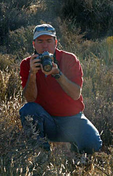 Mike Welch taking photographs at Red Rock Canyon
